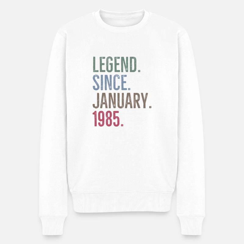 Légende depuis janvier 1985 - Pull Premium bio Homme - blanc