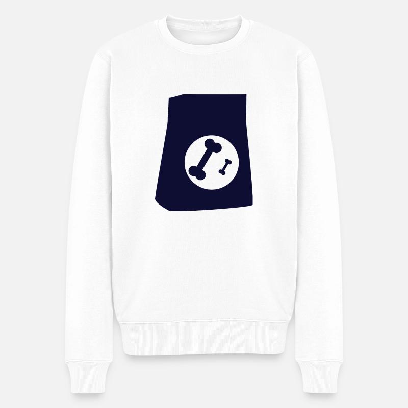 DOG CAT PET - Männer Premium Bio Pullover - Weiß