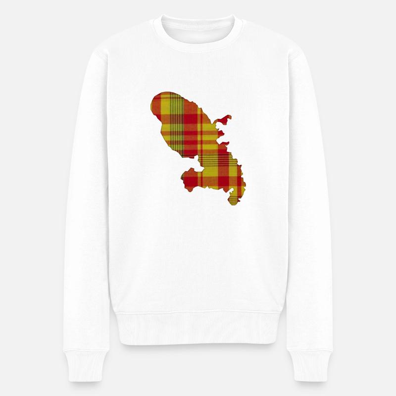 Carte de la Martinique - Pull Premium bio Homme - blanc