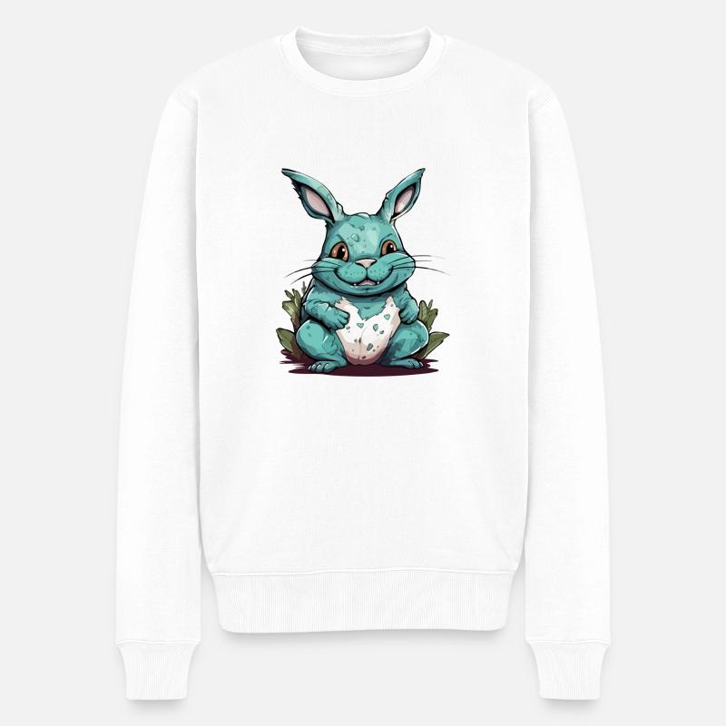 Bouzo der Streu - Männer Premium Bio Pullover - Weiß