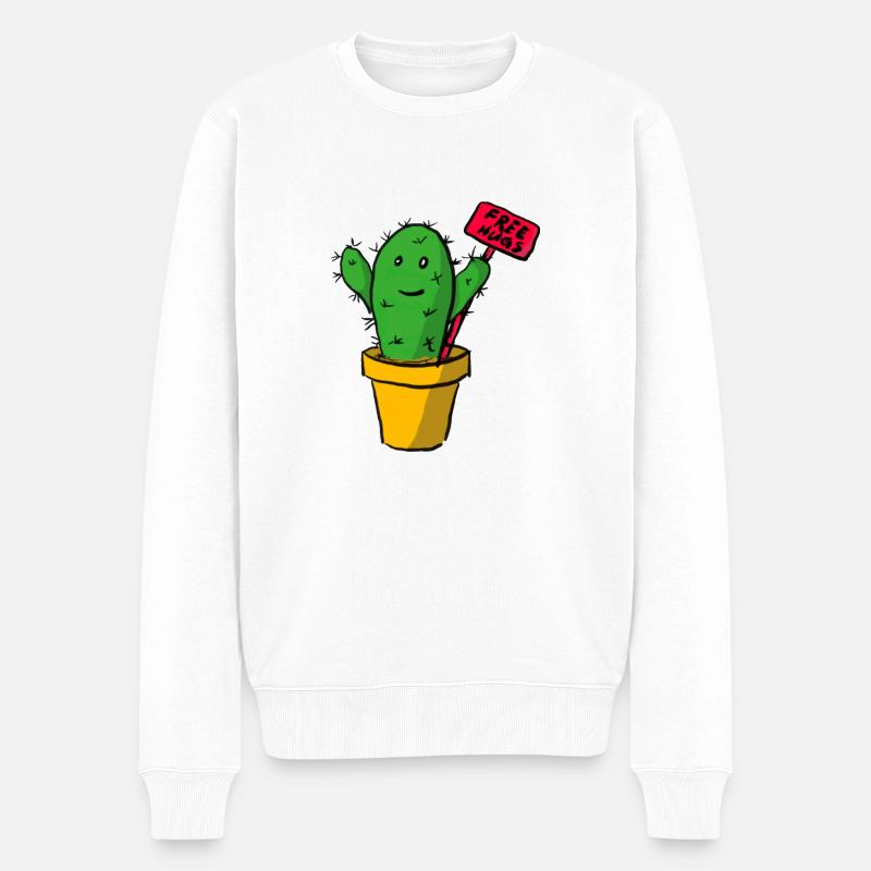 Câlins sans cactus - Pull Premium bio Homme - blanc