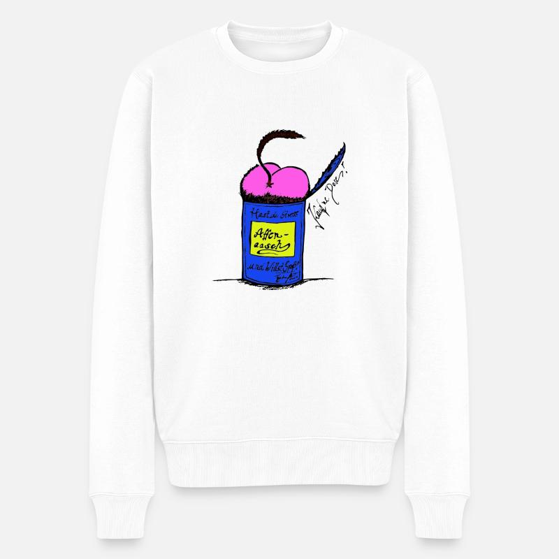 DOSE Affenaasch Comic Style - Männer Premium Bio Pullover - Weiß