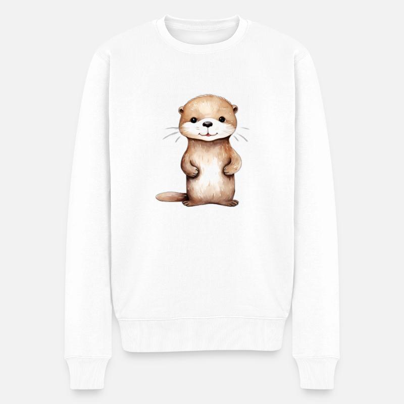Classe Otter Otter - Pull Premium bio Homme - blanc