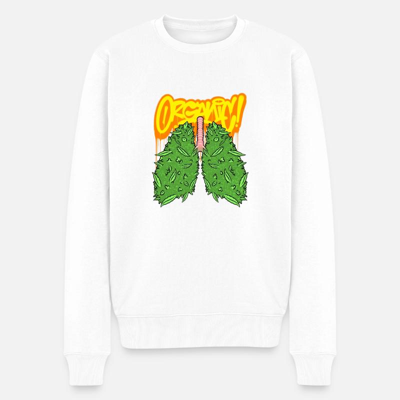 ORCANIC - Männer Premium Bio Pullover - Weiß