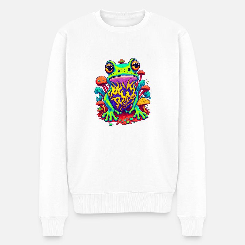 Grenouille Trippy 02 - Pull Premium bio Homme - blanc