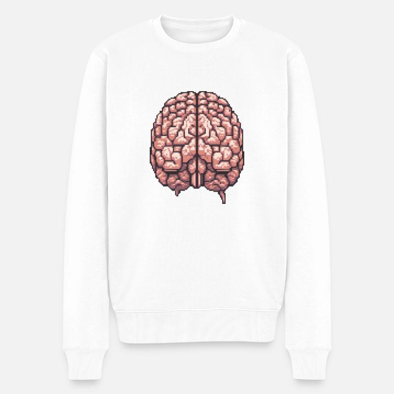 Pixels conscients - Pull Premium bio Homme - blanc