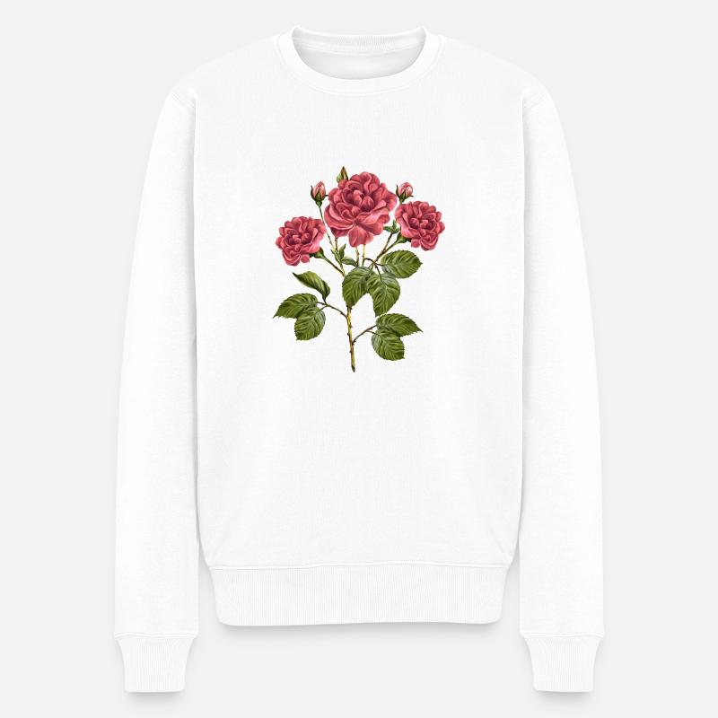 Fleur - Pull Premium bio Homme - blanc