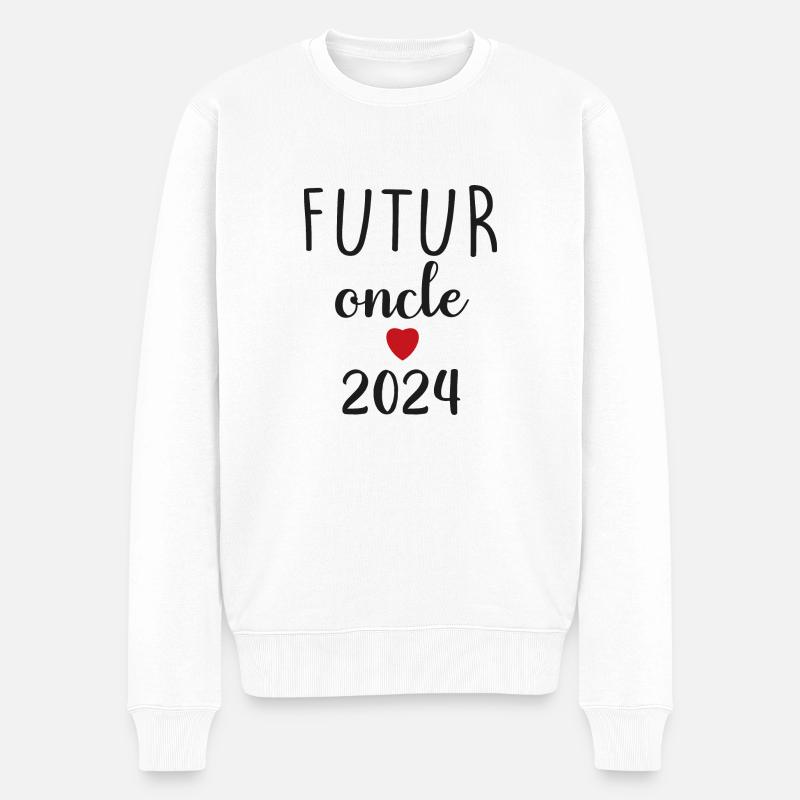 Future Uncle - 2024 - Männer Premium Bio Pullover - Weiß