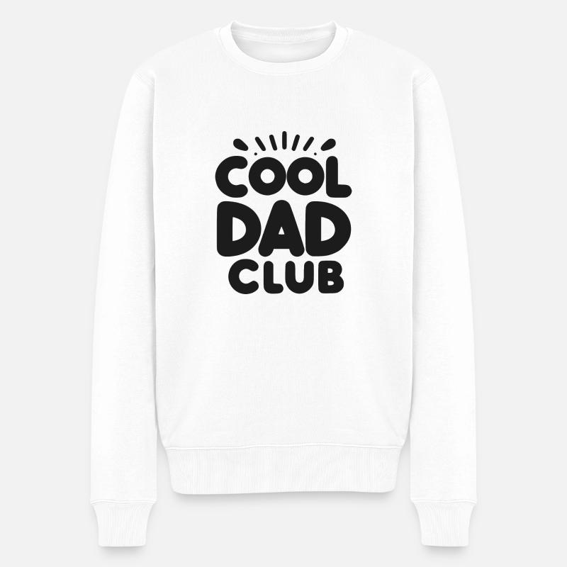 Cooler Papa-Club - Männer Premium Bio Pullover - Weiß