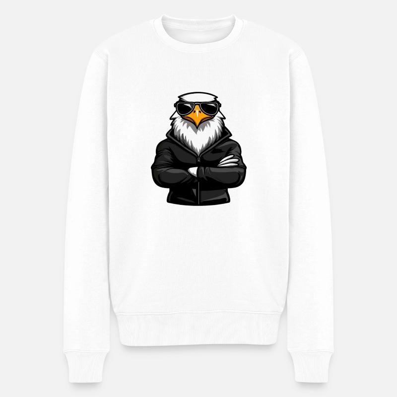 Bande dessinée Adler Eagle - Pull Premium bio Homme - blanc