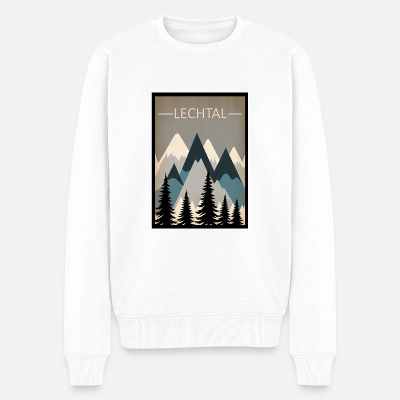 Lechtal - Männer Premium Bio Pullover - Weiß