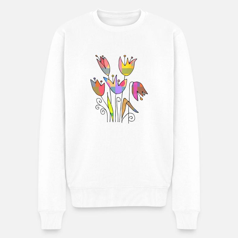 Fleur - Pull Premium bio Homme - blanc