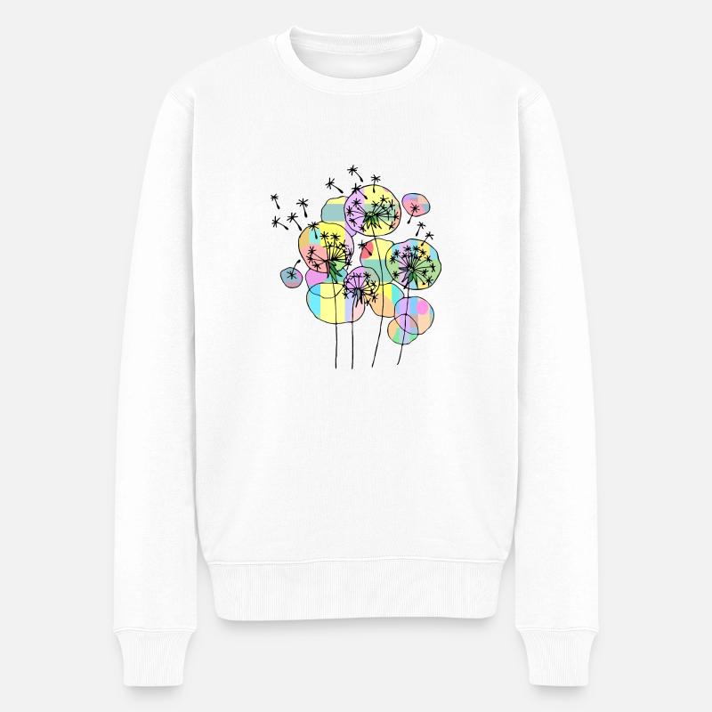 Fleur - Pull Premium bio Homme - blanc