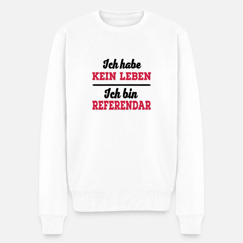 Referendar - Männer Premium Bio Pullover - Weiß