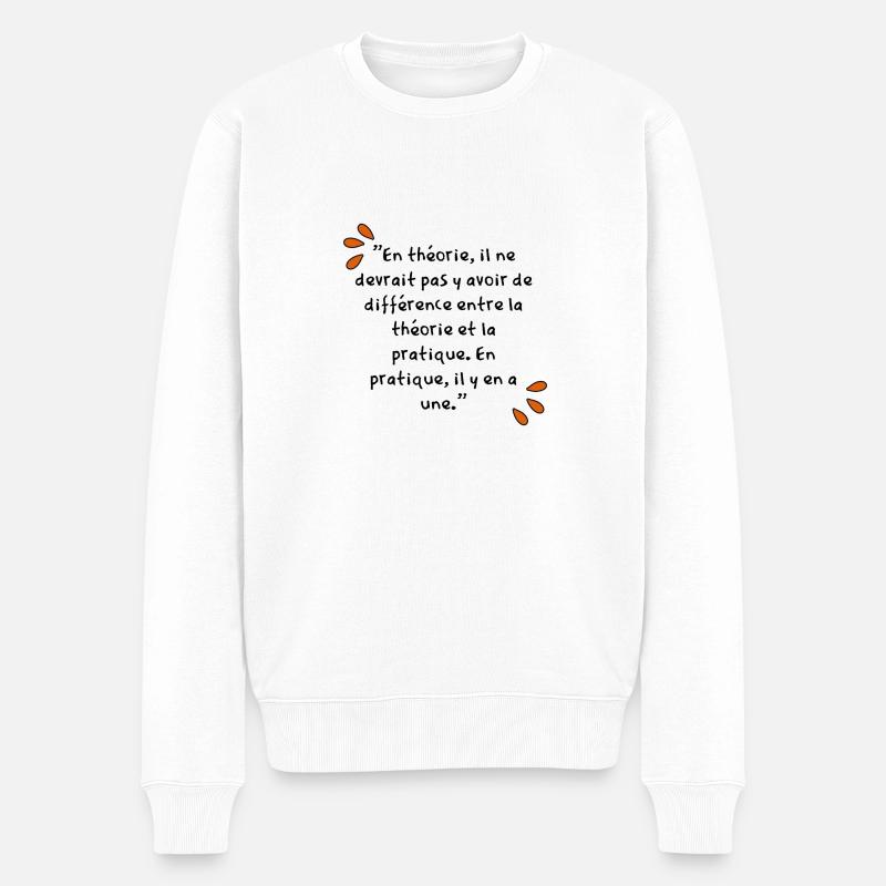 théorie et pratique - Pull Premium bio Homme - blanc