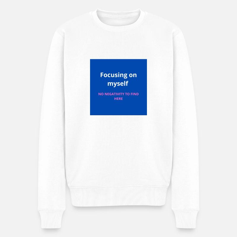 Se concentrer sur moi-même - Pull Premium bio Homme - blanc