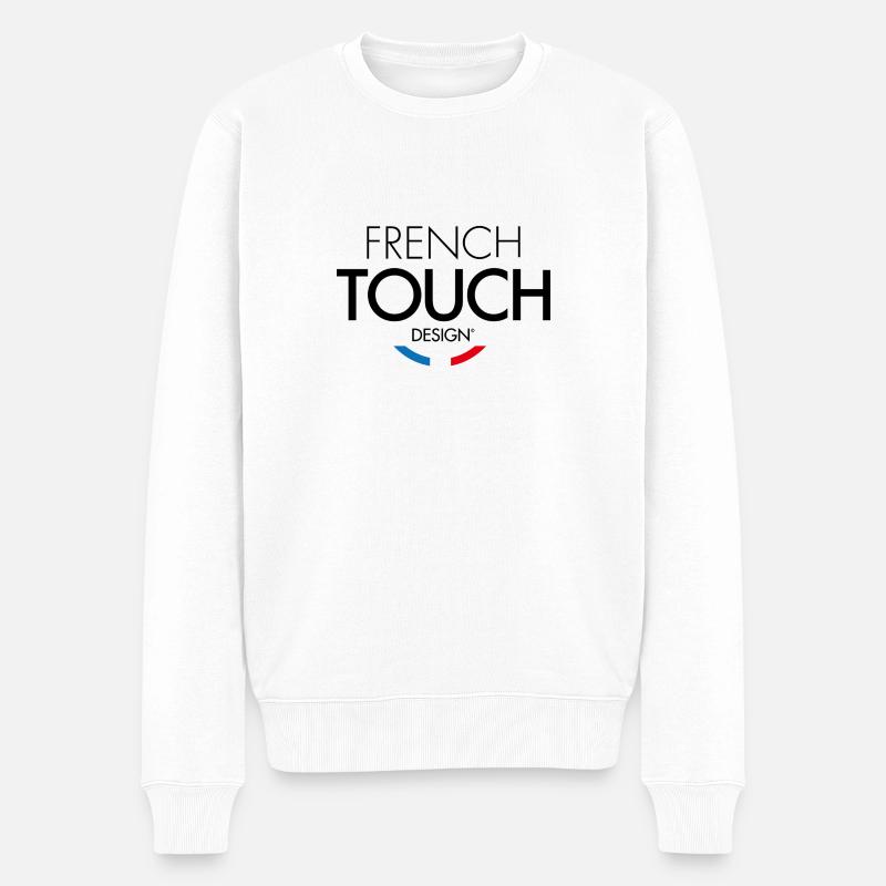 French Touch Design - Pull Premium bio Homme - blanc