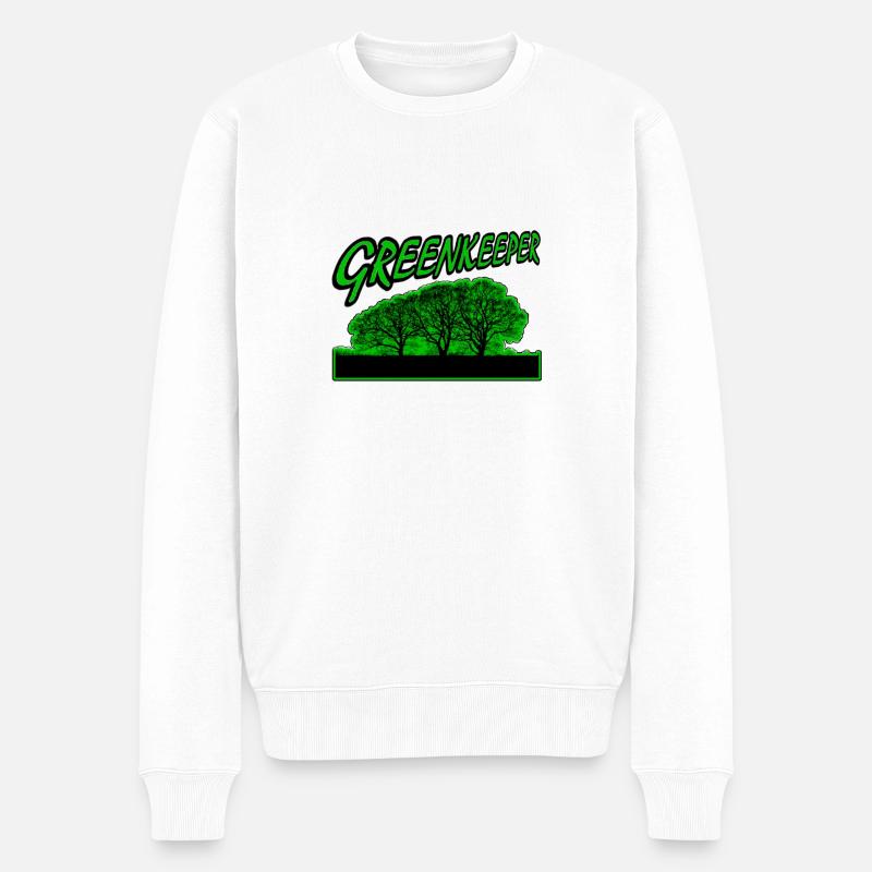 GREENKEEPER - Pull Premium bio Homme - blanc