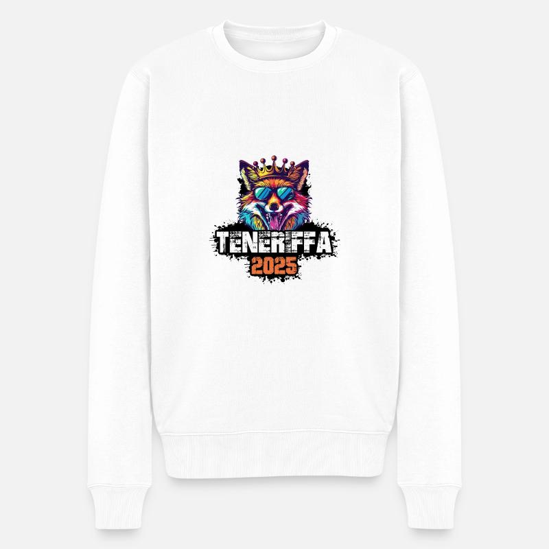 Tenerife 2025 Vacances Renard - Pull Premium bio Homme - blanc