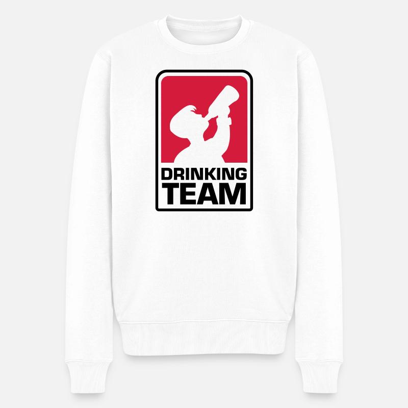 party logo drinking team - Männer Premium Bio Pullover - Weiß