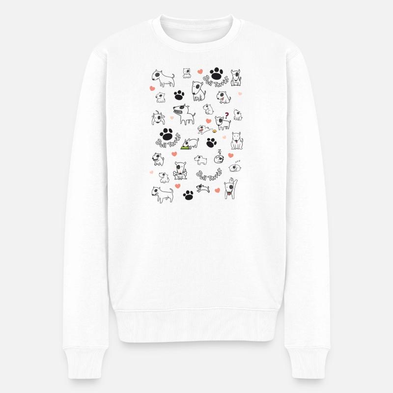 multi bull - Männer Premium Bio Pullover - Weiß
