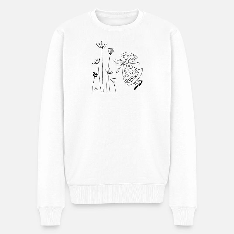 Engel lustig - Männer Premium Bio Pullover - Weiß