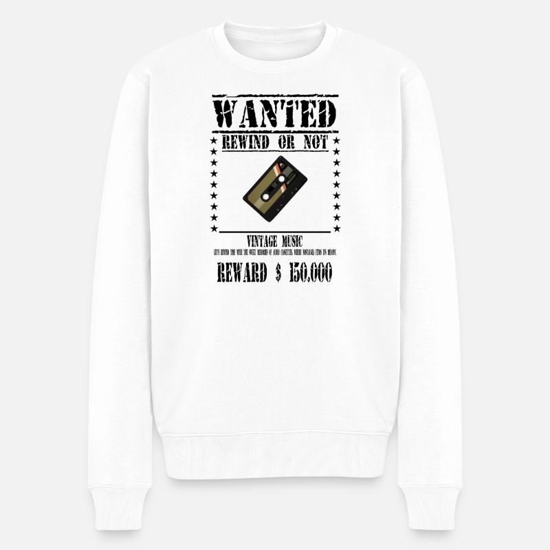 GESUCHTE AUDIOKASSETTE - Männer Premium Bio Pullover - Weiß