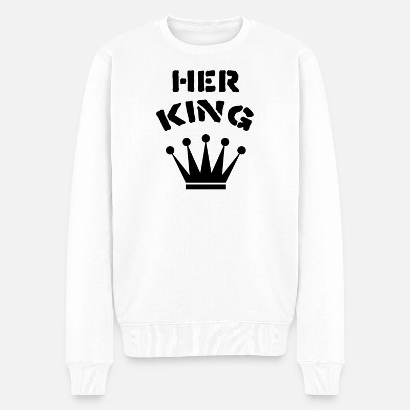 king - Pull Premium bio Homme - blanc