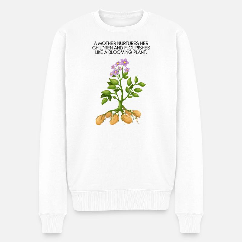 Motif d’arbre en croissance - Pull Premium bio Homme - blanc