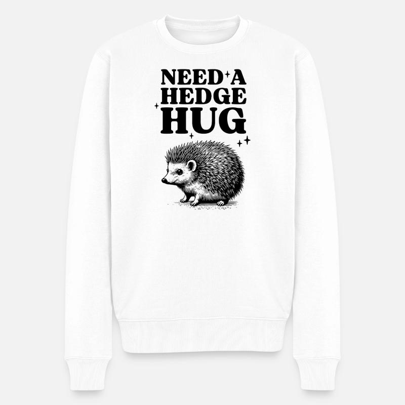 Logo ondulant avec des graphiques abstraits - Pull Premium bio Homme - blanc