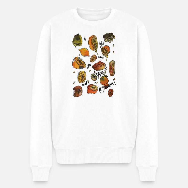 Quand la vie vous donne des citrons, faites une limonade - Pull Premium bio Homme - blanc