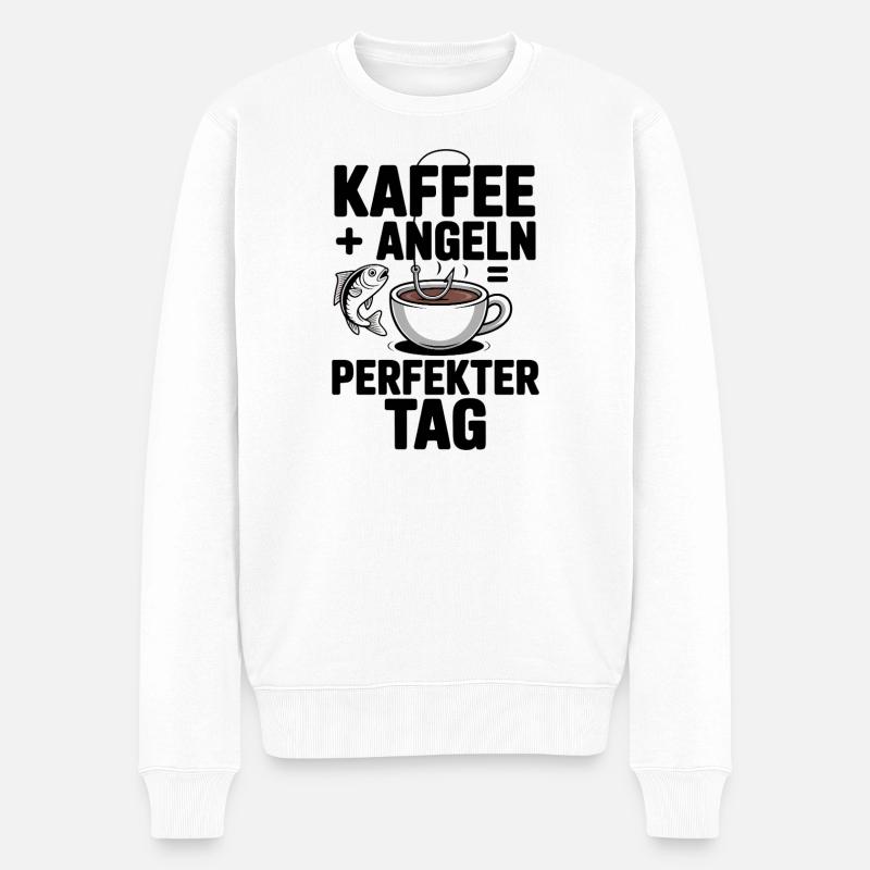 Cadeau de pêcheur Idée cadeau parfaite - Pull Premium bio Homme - blanc