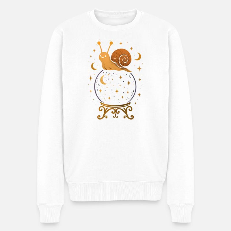 Escargot étoilé dans le Cristal Magique - Pull Premium bio Homme - blanc