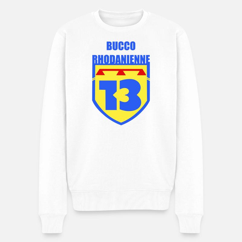 Blason 13 Bucco Rhodanienne - Pull Premium bio Homme - blanc