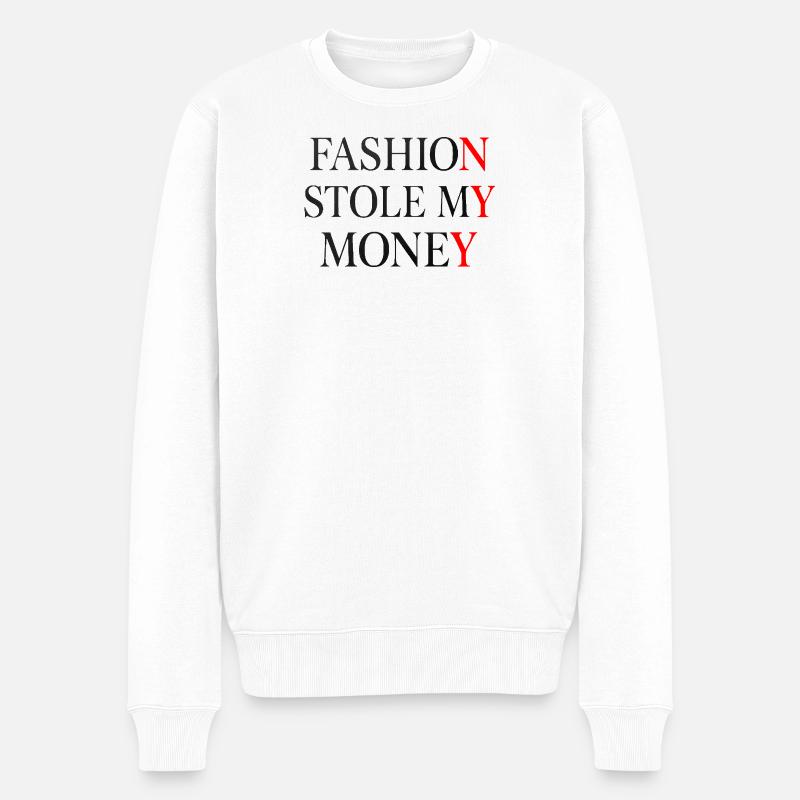 La mode m’a volé mon argent - Pull Premium bio Homme - blanc