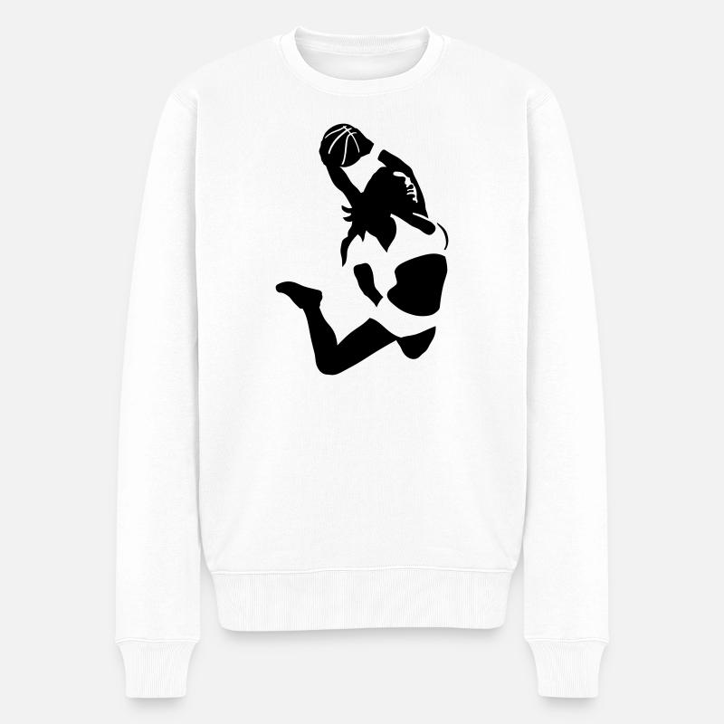 Basketteur Fille - Pull Premium bio Homme - blanc