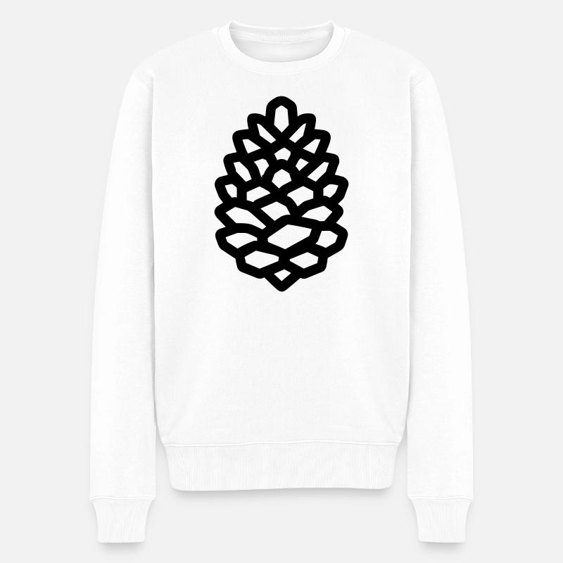 Tannenzapfen - Männer Premium Bio Pullover - Weiß