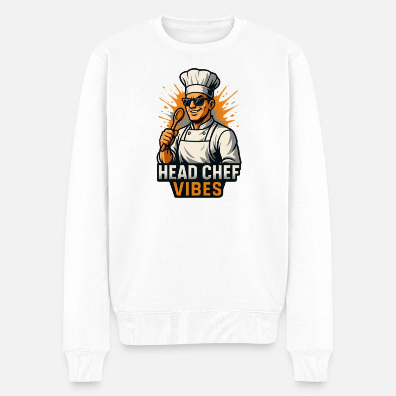 Head Chef Vibes – Chemise de chef cool - Pull Premium bio Homme - blanc
