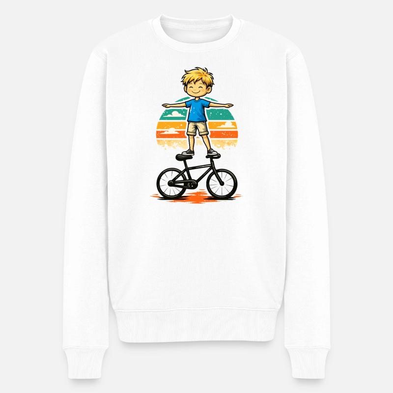Kunstrad, Kunstradfahren, Hallenradsport, Junge - Männer Premium Bio Pullover - Weiß