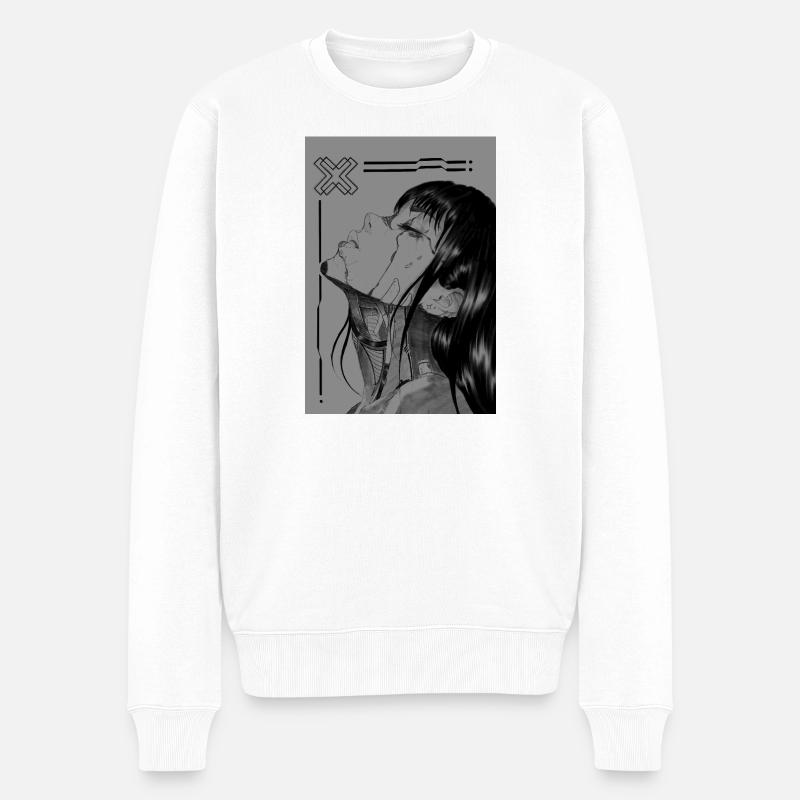 Rêve mécanique en noir et blanc - Pull Premium bio Homme - blanc