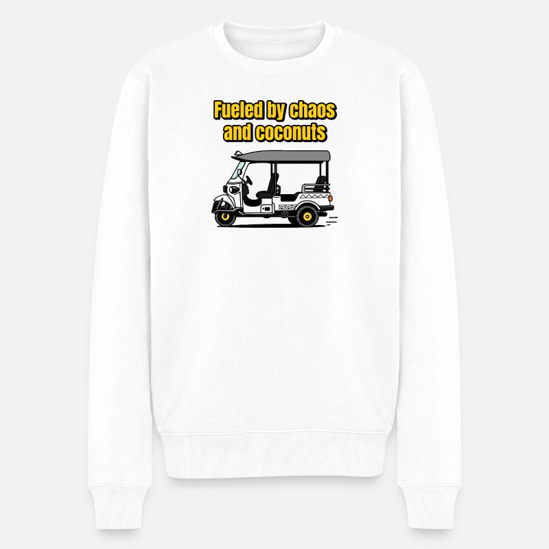 TukTuk propulsé par Chaos et Cocoics - Pull Premium bio Homme - blanc