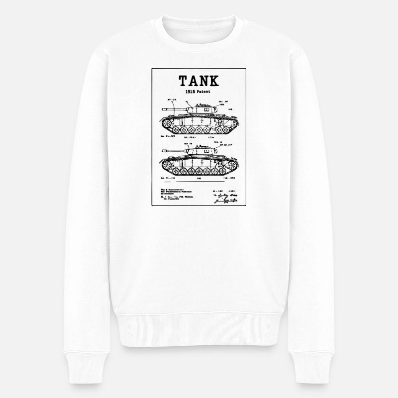 Brevet du plan Tank 1915 - Pull Premium bio Homme - blanc