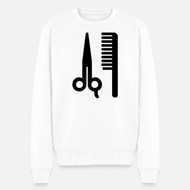coiffeur - Pull Premium bio Homme - blanc