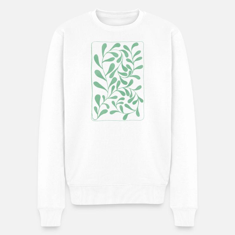 Feuilles d’eucalyptus - Pull Premium bio Homme - blanc