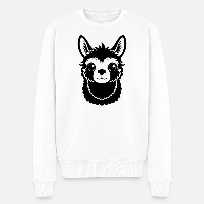 Alpaga de Nouvelle-Zélande - Pull Premium bio Homme - blanc