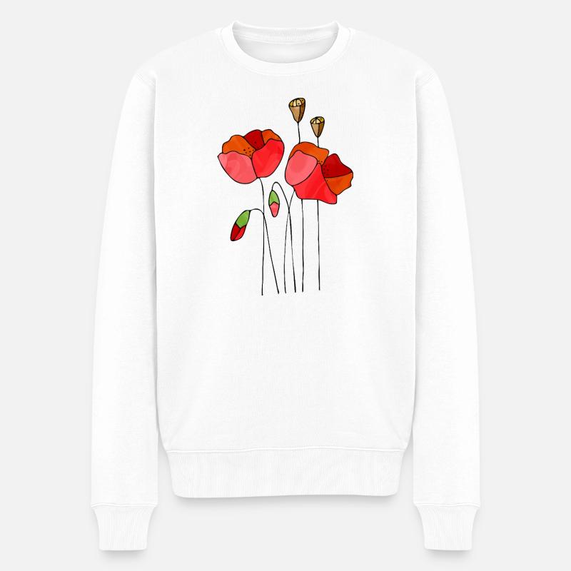 Fleur - Pull Premium bio Homme - blanc
