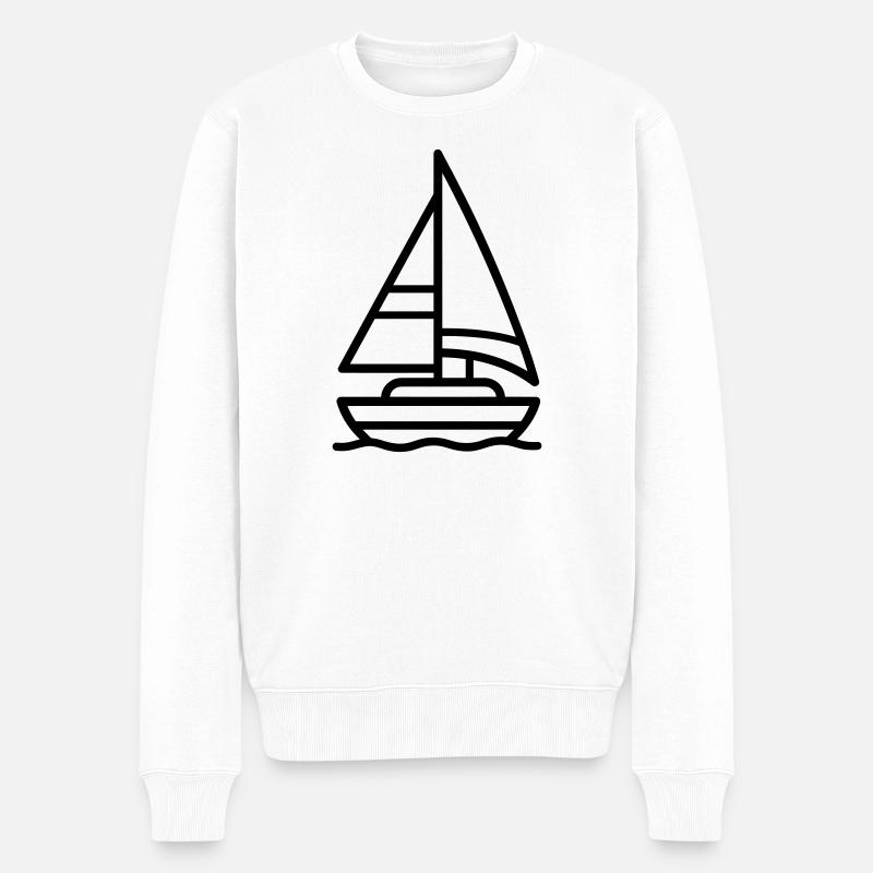 voilier - Pull Premium bio Homme - blanc