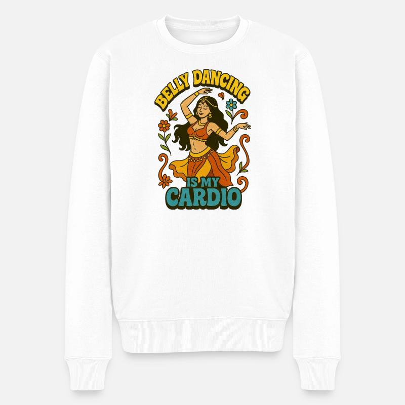 Bauchtanz-Cardio - Männer Premium Bio Pullover - Weiß