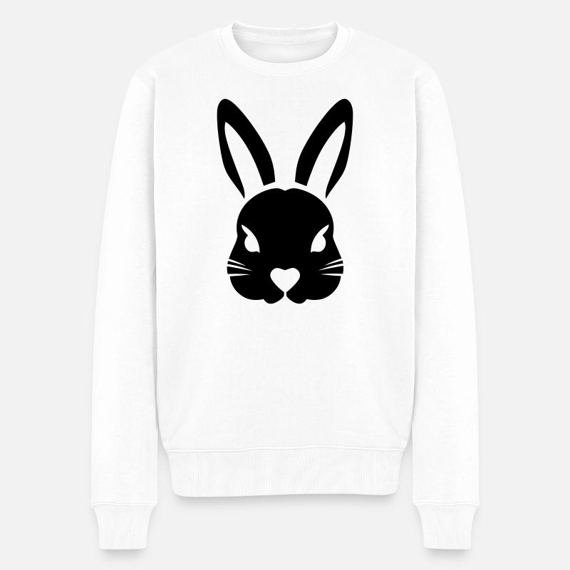 lapin - Pull Premium bio Homme - blanc