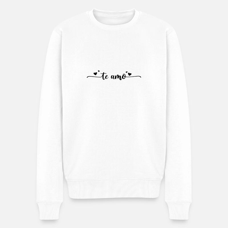 Te Amo - Männer Premium Bio Pullover - Weiß